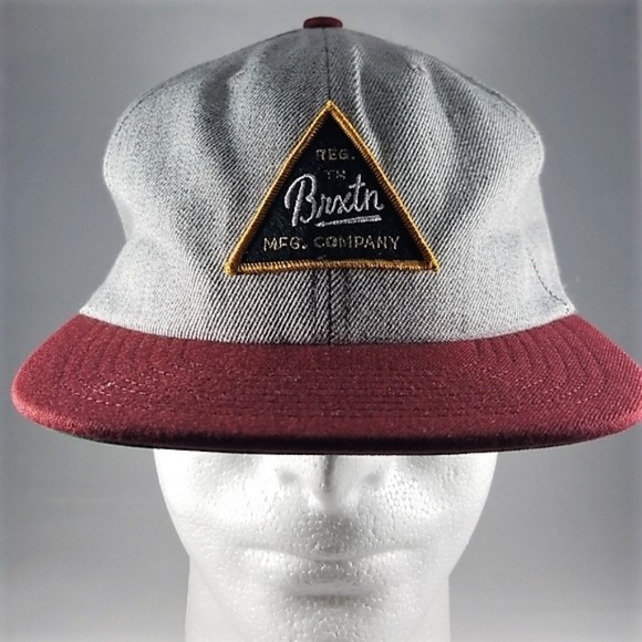 brixton burgundy snapback